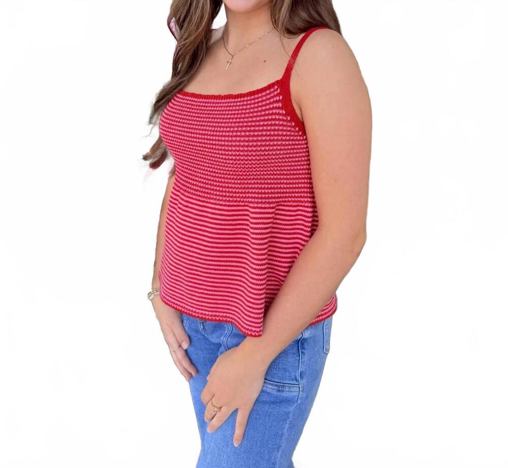 NEW THINGS BETWEEN women's linda top in red